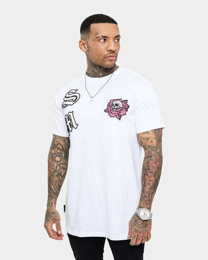 Saint Morta Skull Flower Lafayette T-Shirt White