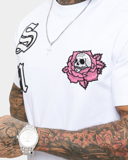 Saint Morta Skull Flower Lafayette T-Shirt White