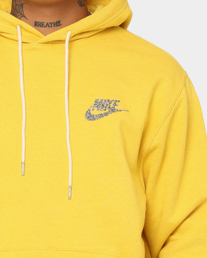 Nike Sportswear Revival Fleece Pull Over Hoodie Vivid Sulfur/White