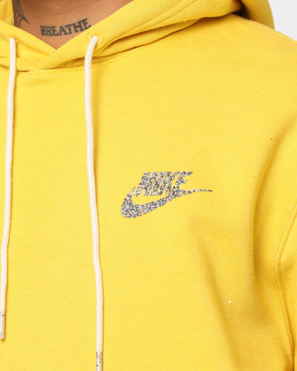 Nike Sportswear Revival Fleece Pull Over Hoodie Vivid Sulfur/White