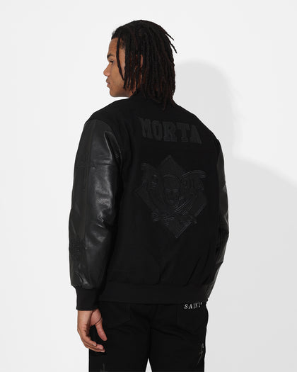 Saint Morta Graveyard Varsity Jacket Black/Black