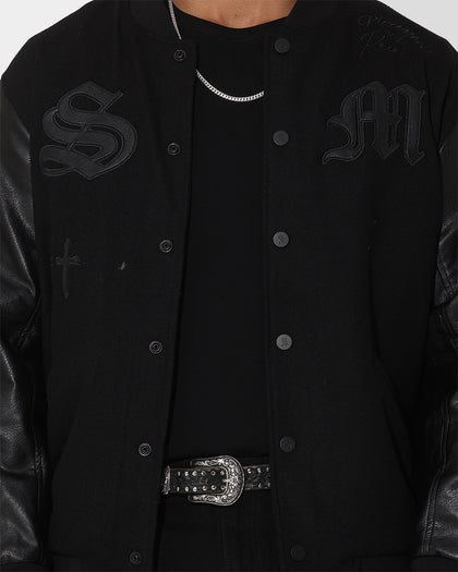 Saint Morta Graveyard Varsity Jacket Black/Black