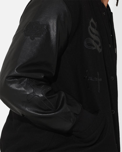 Saint Morta Graveyard Varsity Jacket Black/Black