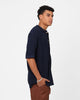 XXIII Zyair Knit Rib Button Up Shirt Navy