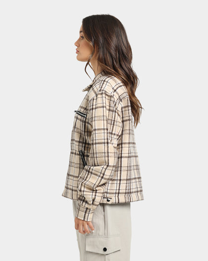 XXIII Oaxaca Cropped Tartan Jacket Brown
