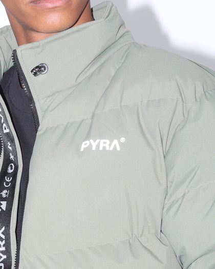 PYRA Padded Puffa Jacket Olive Green