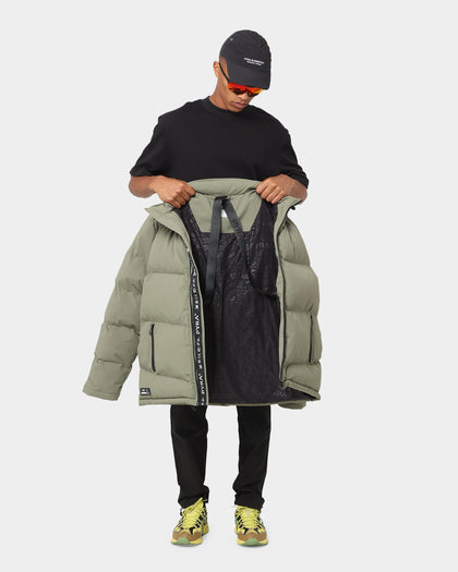 PYRA Padded Puffa Jacket Olive Green