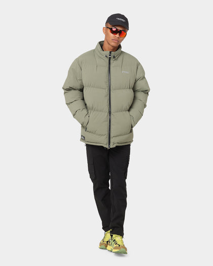 PYRA Padded Puffa Jacket Olive Green