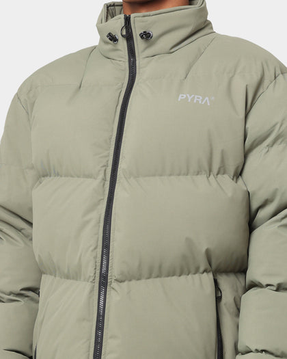 PYRA Padded Puffa Jacket Olive Green