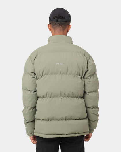 PYRA Padded Puffa Jacket Olive Green