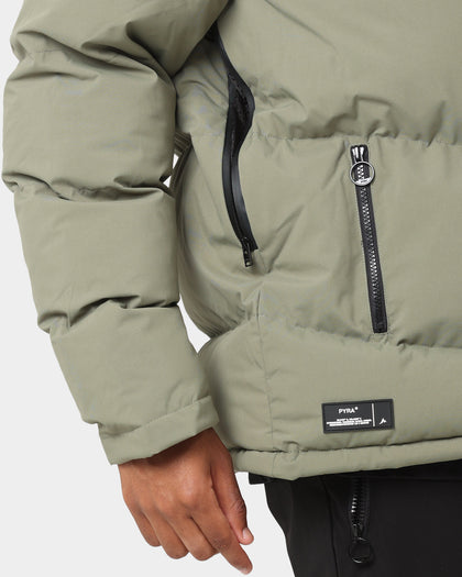 PYRA Padded Puffa Jacket Olive Green