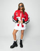 Loiter Motor Sport Jacket Red/Off White
