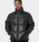 Carré Paris Leather Wave Puffer Jacket Black