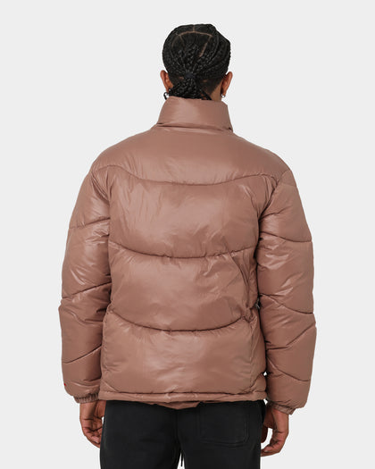 Carré Wave Puffer Jacket Brown