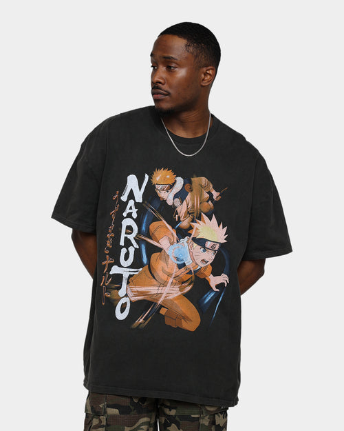 Goat Crew X Naruto Heavyweight Vintage T-Shirt Black Wash