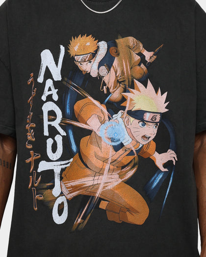 Goat Crew X Naruto Heavyweight Vintage T-Shirt Black Wash