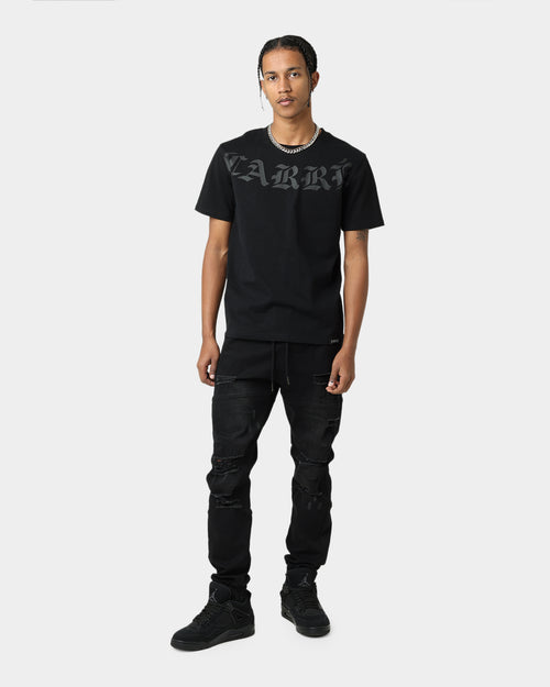 Carré Gothic Collar Droptail T-Shirt Black