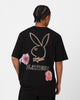 Playboy Floral Bunny Trip Short Sleeve T-Shirt Black