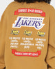 Mitchell & Ness Los Angeles Lakers 3-Peat Crewneck Bone Brown