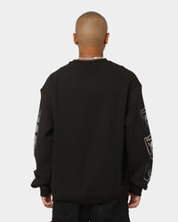 Majestic Athletic Las Vegas Raiders Graphic Fade Crewneck Faded Black