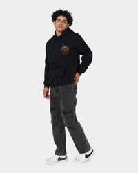 Goat Crew Fire Rose Hoodie Black