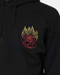 Goat Crew Fire Rose Hoodie Black