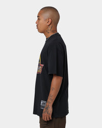 Mitchell & Ness Golden State Warriors Oversized Logo Short Sleeve Vintage T-Shirt Vintage Black