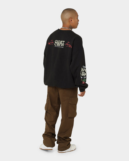 Goat Crew Too Weird To Live Vintage Crewneck Black Wash