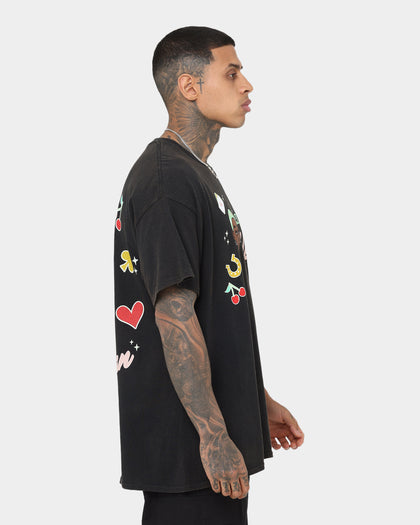 Rodman Brand 48 Hours In Vegas Vintage T-Shirt Black Wash