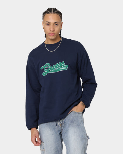 Guess Originals Go Collegiate Crewneck Blackened Blue