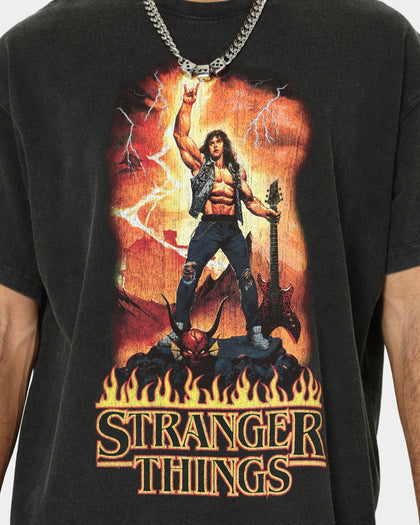 Goat Crew X Stranger Things Metal Vintage T-Shirt Vintage Black