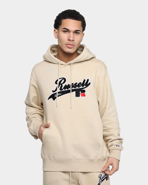 Russell Athletic Boucle Fleece Hoodie Stone