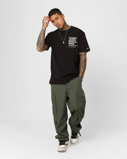 Tommy Jeans Worldwide Text T-Shirt Black