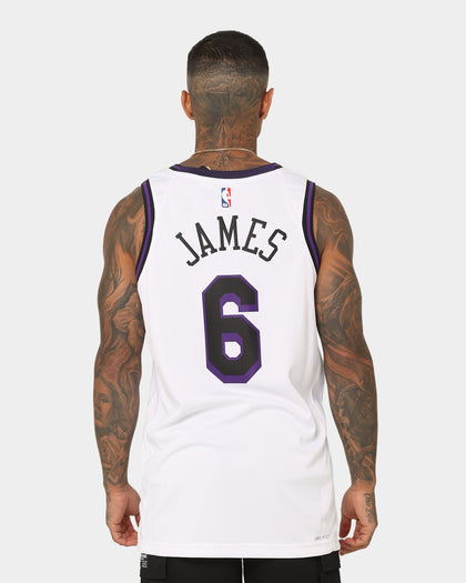 Nike LeBron James Los Angeles Lakers #6 City Edition Nike Dri-FIT NBA Swingman Jersey White