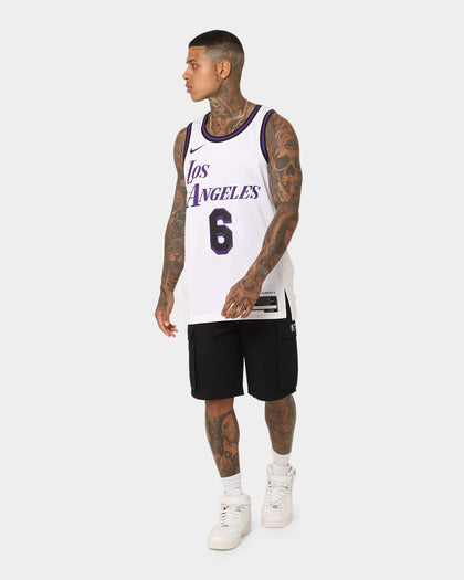 Nike LeBron James Los Angeles Lakers #6 City Edition Nike Dri-FIT NBA Swingman Jersey White