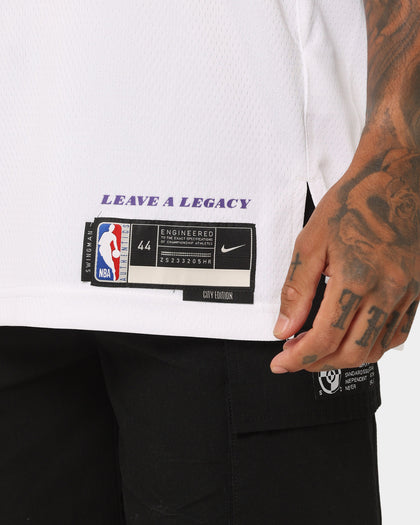 Nike LeBron James Los Angeles Lakers #6 City Edition Nike Dri-FIT NBA Swingman Jersey White