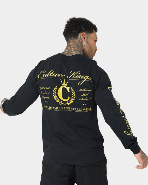 Culture Kings CK Long Sleeve Tee Black