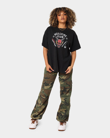Goat Crew Goat Crew X Stranger Things Hellfire Club Vintage T-Shirt Washed Black