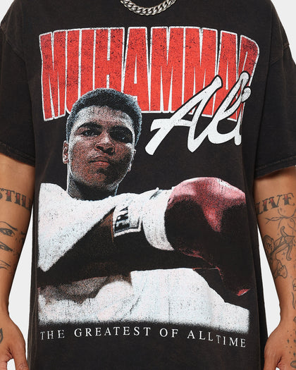 Goat Crew X Muhammad Ali Ringer Vintage T-Shirt Black Wash