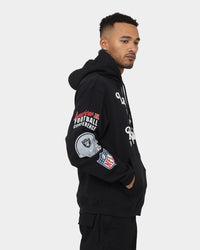 Majestic Athletic Las Vegas Raiders Puff Print Patch Hoodie Faded Black