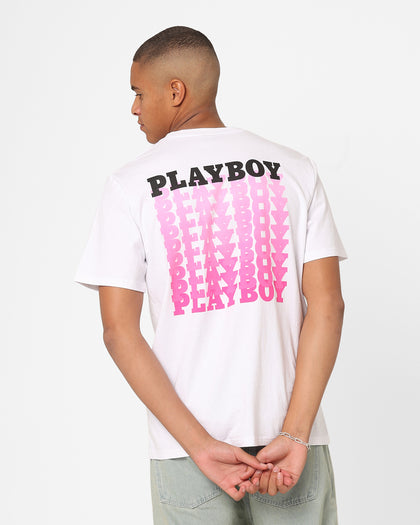 Playboy Stack Blend T-Shirt White/Pink