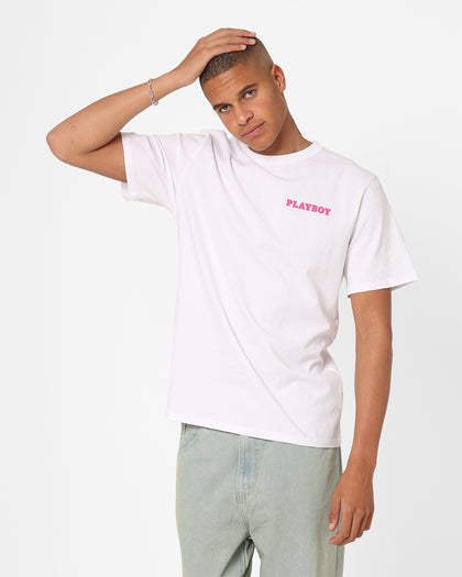 Playboy Stack Blend T-Shirt White/Pink