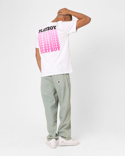 Playboy Stack Blend T-Shirt White/Pink