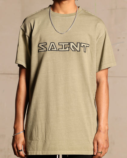Saint Morta Scripture Lafayette T-Shirt Vinatge Khaki