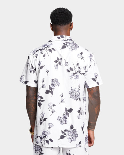 XXIII Milo Floral Button Up Shirt White