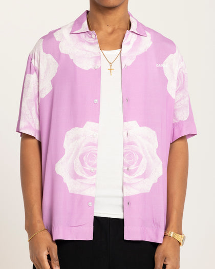 Carré Rose Bunch Button Up Shirt Pastel Purple