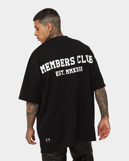 Saint Morta Members Club Boxy T-Shirt Black/Red