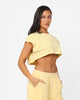 Adidas Women's Must Crop T-Shirt Almost Yellow
