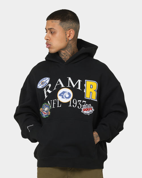Mitchell & Ness Los Angeles Rams Touchline Hoodie Faded Black