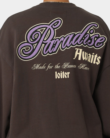 Loiter Paradise Crewneck Off Black